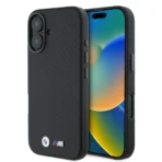 BMW iPhone 16 Backcover hoesje Carbon Wrapped - Zwart