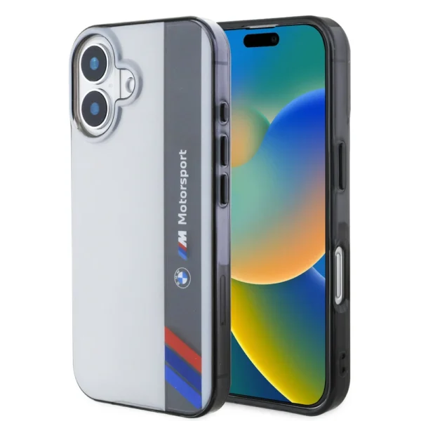 BMW iPhone 16 Backcover hoesje Motorsport IML - Grijs