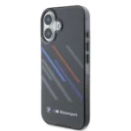 BMW iPhone 16 Backcover hoesje Random Stripes - Zwart - Afbeelding 6