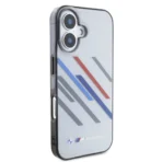 BMW iPhone 16 Backcover hoesje Random Stripes - Grijs - Afbeelding 3