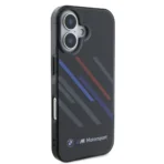 BMW iPhone 16 Backcover hoesje Random Stripes - Zwart - Afbeelding 2