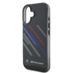 BMW iPhone 16 Backcover hoesje Random Stripes - Zwart - Afbeelding 4