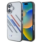 BMW iPhone 16 Backcover hoesje Random Stripes - Grijs