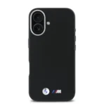 BMW iPhone 16 Backcover hoesje Smooth Full Wrapped Metal - Zwart - Afbeelding 2