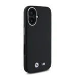 BMW iPhone 16 Backcover hoesje Smooth Full Wrapped Metal - Zwart - Afbeelding 4