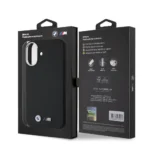 BMW iPhone 16 Backcover hoesje Smooth Full Wrapped Metal - Zwart - Afbeelding 7