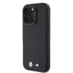 BMW iPhone 16 Pro Backcover hoesje Carbon Wrapped Metal - Zwart - Image 3