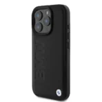 BMW iPhone 16 Pro Backcover hoesje Leather Hot Stamp - Zwart - Image 3