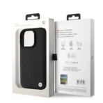 BMW iPhone 16 Pro Backcover hoesje Leather Hot Stamp - Zwart - Image 6