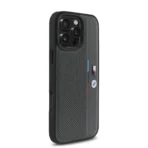 BMW iPhone 16 Pro Backcover hoesje Perforated Tricolor Detail Line - Grijs - Afbeelding 2