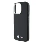 BMW iPhone 16 Pro Backcover hoesje Smooth FullSmooth Full Wrapped Metal - Zwart - Afbeelding 6