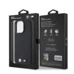 BMW iPhone 16 Pro Max Backcover hoesje Carbon Wrapped Metal - Zwart - Image 8