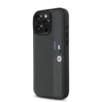BMW iPhone 16 Pro Max Backcover hoesje Perforated Tricolor Detail Line - Grijs - Afbeelding 2
