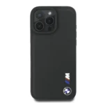 BMW iPhone 16 Pro Max Backcover hoesje Smooth Rubber Logo - Zwart - Afbeelding 4
