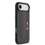 BMW iPhone 17 Air Backcover hoesje - MagSafe Kevlar Case With Printed Tricolor & Metal Logos - Zwart - Image 3