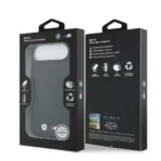 BMW iPhone 17 Air Backcover hoesje - MagSafe - Quilted Leather Case With Metal Logo - Zwart - Image 5