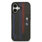 BMW iPhone 17 Backcover hoesje - MagSafe Kevlar Case With Printed Tricolor & Metal Logos - Zwart - Image 4