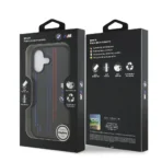 BMW iPhone 17 Backcover hoesje - MagSafe Kevlar Case With Printed Tricolor & Metal Logos - Zwart - Image 7