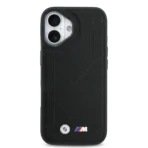 BMW iPhone 17 Backcover hoesje - MagSafe - Quilted Leather Case With Metal Logo - Zwart - Image 3