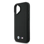 BMW iPhone 17 Backcover hoesje - MagSafe - Quilted Leather Case With Metal Logo - Zwart - Image 7