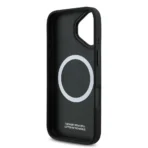 BMW iPhone 17 Backcover hoesje - MagSafe - Quilted Leather Case With Metal Logo - Zwart - Image 5