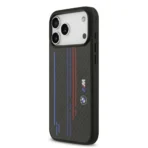 BMW iPhone 17 Pro Backcover hoesje - MagSafe Kevlar Case With Printed Tricolor & Metal Logos - Zwart - Afbeelding 2