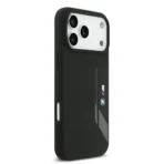 BMW iPhone 17 Pro Max Backcover hoesje - MagSafe - Liquid Silicone Case With Vertical Logo - Zwart - Image 4