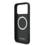 BMW iPhone 17 Pro Max Backcover hoesje - MagSafe - Full Wrapped Leather Case With Metal Logos - Rood - Image 5