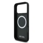 BMW iPhone 17 Pro Max Backcover hoesje - MagSafe - Quilted Leather Case With Metal Logo - Zwart - Image 6