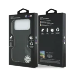 BMW iPhone 17 Pro Max Backcover hoesje - MagSafe - Liquid Silicone Case With Vertical Logo - Zwart - Image 7