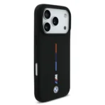 BMW iPhone 17 Pro Max Backcover hoesje - MagSafe - Liquid Silicone Case With Printed Tricolor - Zwart - Image 2