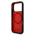 BMW iPhone 17 Pro Max Backcover hoesje - MagSafe - Liquid Silicone Case With Printed Tricolor - Zwart - Image 6