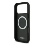 BMW iPhone 17 Pro Max Backcover hoesje - MagSafe - Quilted Leather Case With Metal Logo - Blauw - Image 5