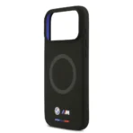 BMW iPhone 17 Pro Max Backcover hoesje - MagSafe - Liquid Silicone Case With Metal Logos - Zwart - Image 6