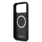 BMW iPhone 17 Pro Max Backcover hoesje - MagSafe - Seat Shaped Leather Case With Metal Logos - Grijs - Afbeelding 5