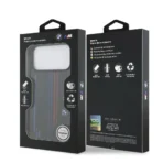 BMW iPhone 17 Pro Backcover hoesje - MagSafe Kevlar Case With Printed Tricolor & Metal Logos - Zwart - Afbeelding 8