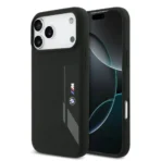 BMW iPhone 17 Pro Max Backcover hoesje - MagSafe - Liquid Silicone Case With Vertical Logo - Zwart