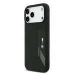 BMW iPhone 17 Pro Max Backcover hoesje - MagSafe - Liquid Silicone Case With Vertical Logo - Zwart - Image 2