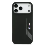 BMW iPhone 17 Pro Max Backcover hoesje - MagSafe - Liquid Silicone Case With Vertical Logo - Zwart - Image 3