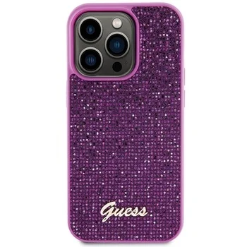 foto_add-232406.webp APPLE iPhone 15 PRO MAX ORIGINELE CASE GUESS DISCO METALEN HARDCASE FUCHSIA HOESJE - Image 1
