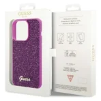 APPLE iPhone 15 PRO MAX ORIGINELE CASE GUESS DISCO METALEN HARDCASE FUCHSIA HOESJE - Image 5