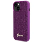 APPLE iPhone 15 ORIGINELE CASE GUESS DISCO METALEN HARDCASE FUCHSIA HOESJE - Image 9