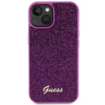 APPLE iPhone 15 ORIGINELE CASE GUESS DISCO METALEN HARDCASE FUCHSIA HOESJE - Image 7