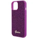 APPLE iPhone 15 ORIGINELE CASE GUESS DISCO METALEN HARDCASE FUCHSIA HOESJE - Image 4