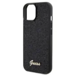 APPLE iPhone 15 ORIGINELE CASE GUESS DISCO METALEN HARDCASE ZWART HOESJE - Image 4