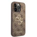 APPLE iPhone 15 PRO MAX ORIGINEEL GUESS HOESJE 4G BIG METAL LOGO BRUIN HOESJE - Image 6