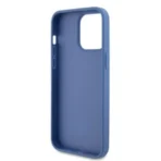 APPLE iPhone 15 Pro Max ORIGINELE CASE GUESS – HARDCASE LEDER 4G DIAMANT DRIEHOEK BLAUW HOESJE - Afbeelding 7