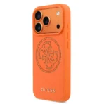 Guess 17 Pro Backcover hoesje - MagSafe - 4G Perforated Logo - Oranje - Afbeelding 3