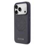 Guess 17 Pro Max Backcover hoesje - MagSafe - 4G Perforated Logo - Navy - Image 4