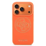 Guess 17 Pro Max Backcover hoesje - MagSafe - 4G Perforated Logo - Oranje - Afbeelding 3